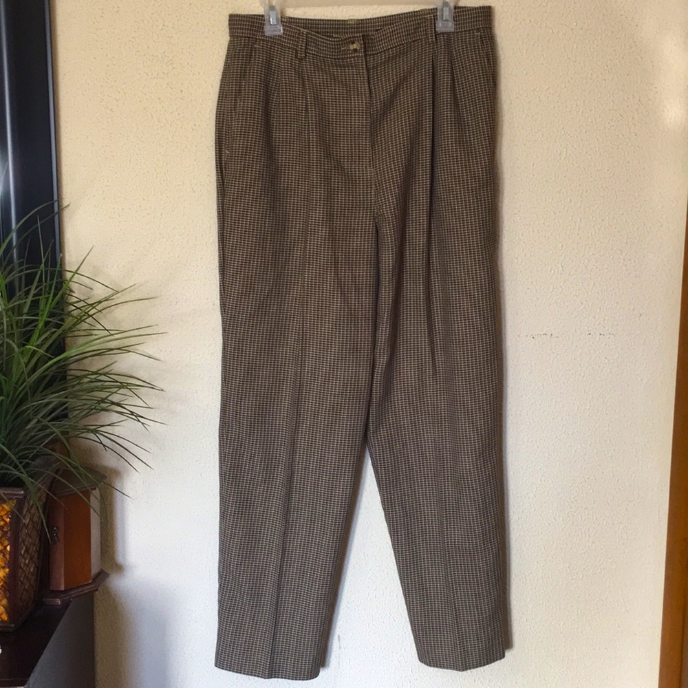 Vintage cropped high waisted plaid pants 16